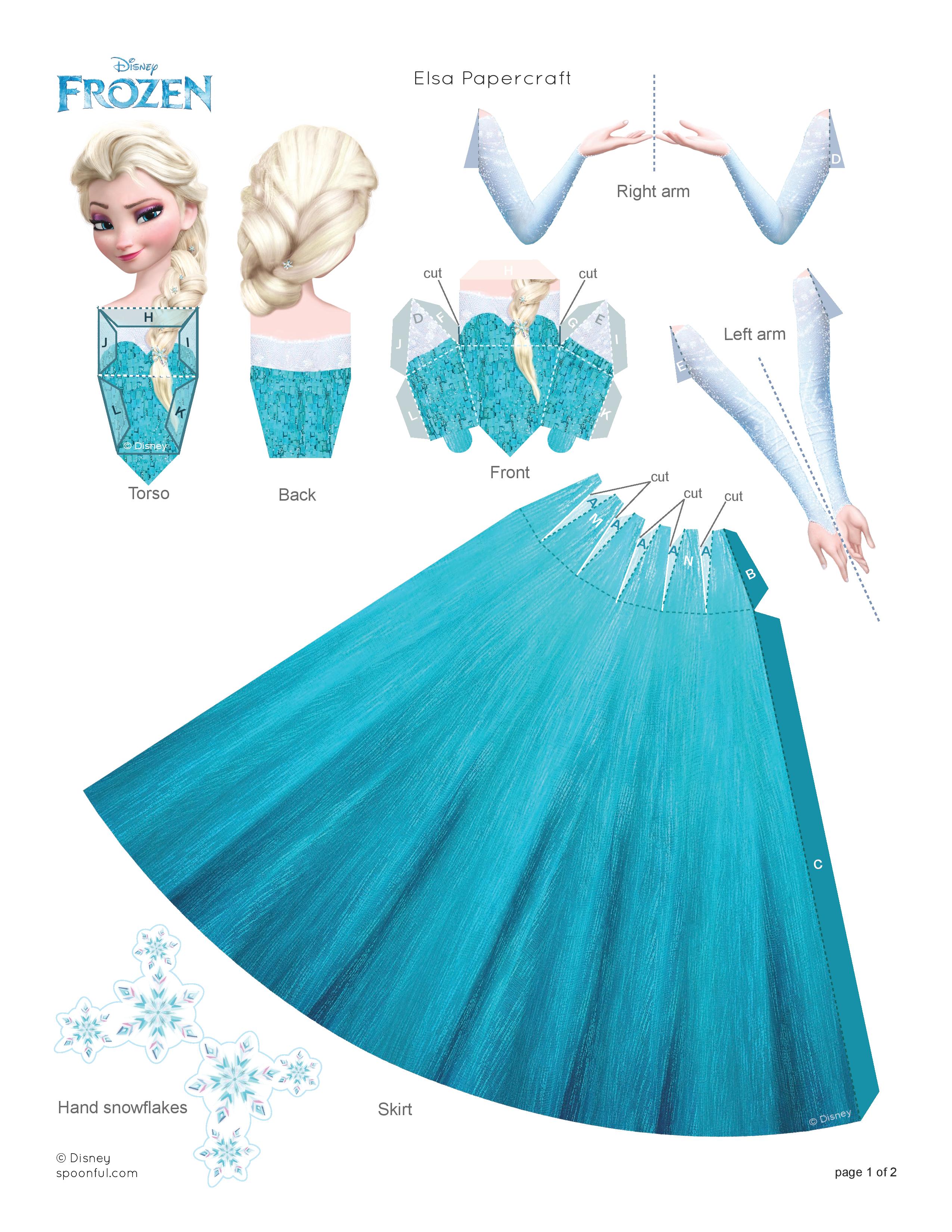 Elsa-frozen-figura para armar