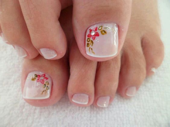 52 Imágenes de uñas decoradas con diseños de flores para manos y pies | Todo imágenes