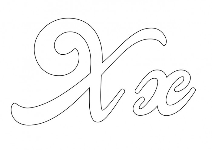 El abecedario en letra cursiva mayuscula y minuscula para. 