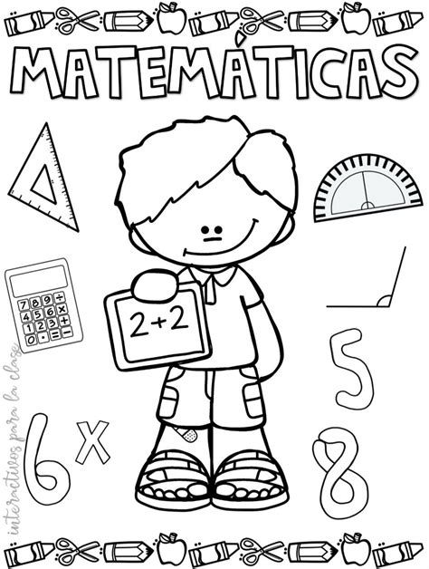 Portadas de matemáticas, ideas fáciles, cuadernos, carátulas, dibujos |  Todo imágenes